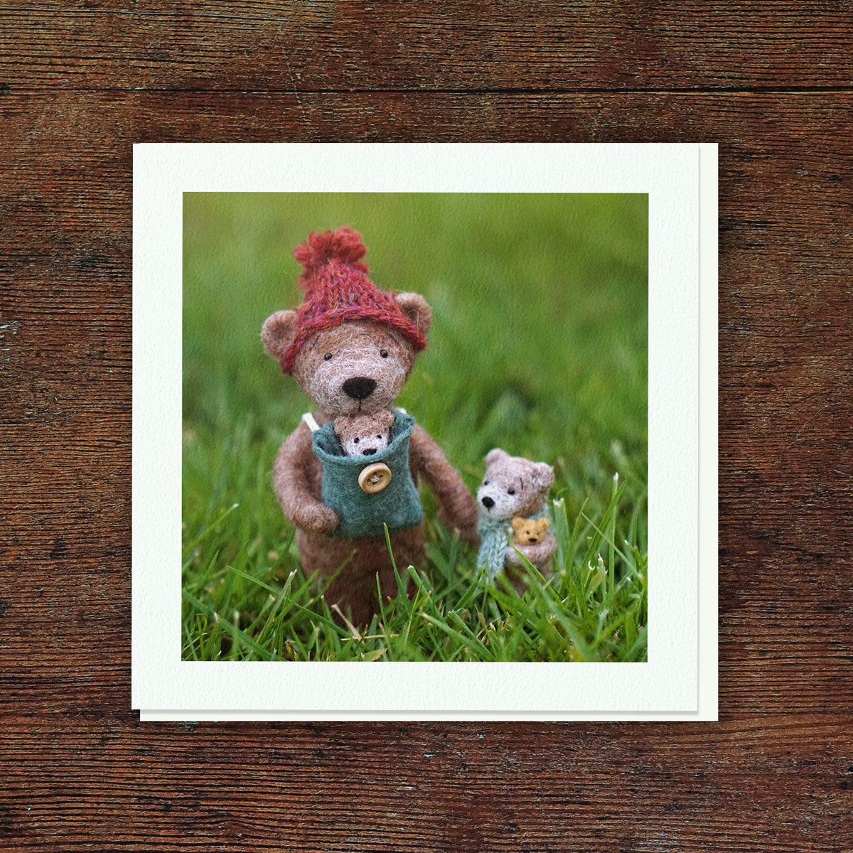 Bear Family Square Greetings Card