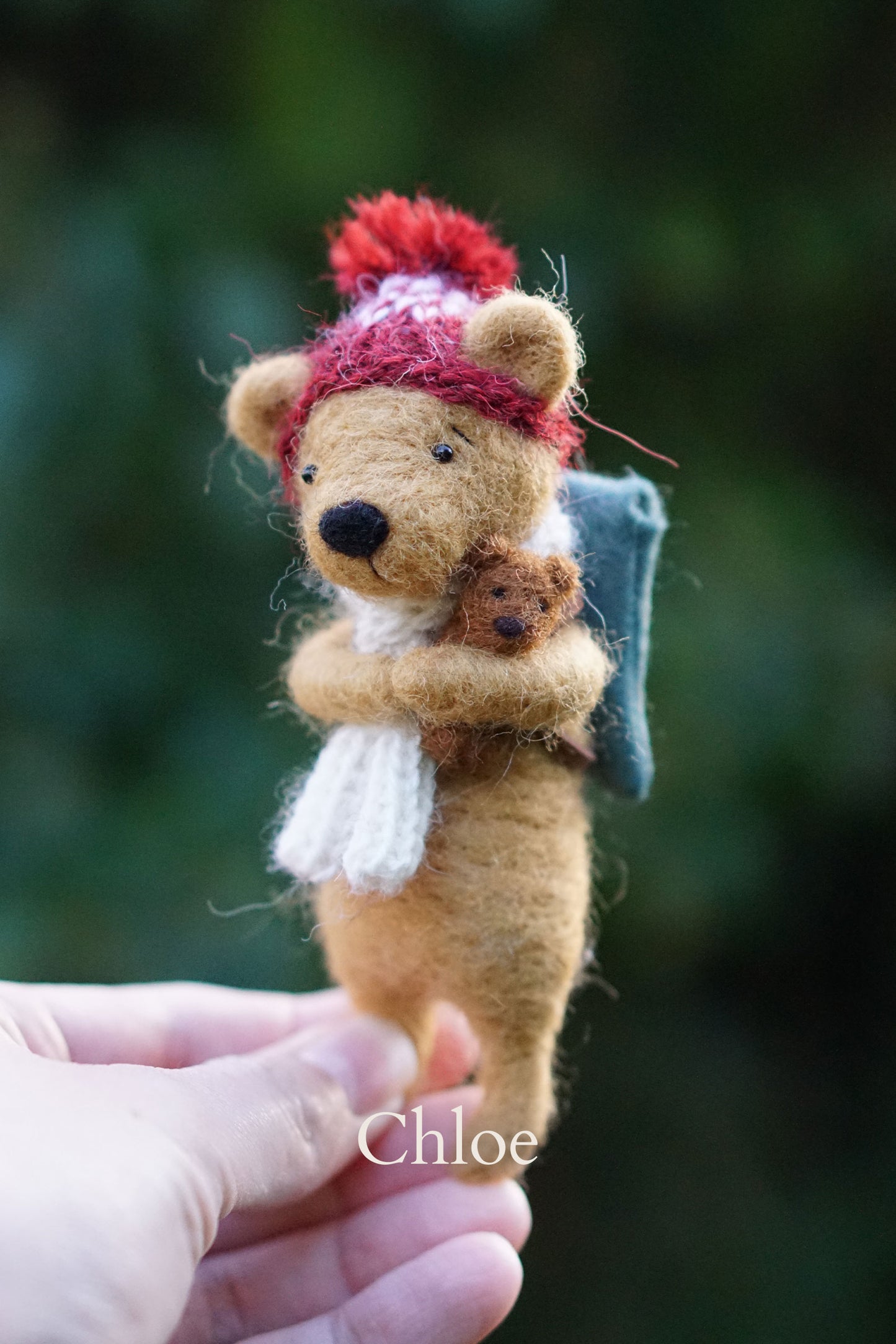 Needle Felted Christmas Teds