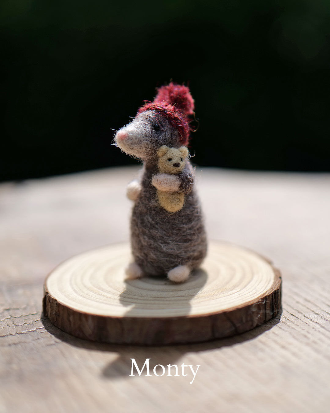 Needle Felted Mini Moles
