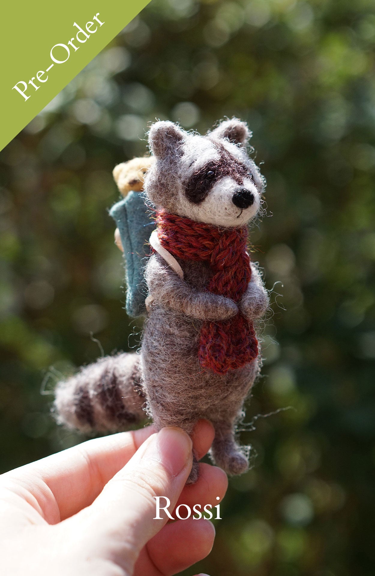 Pre-Order: Needle Felted Raccoons