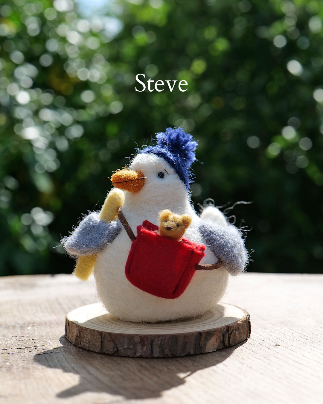 Needle Felted Seagull with Stolen Chip