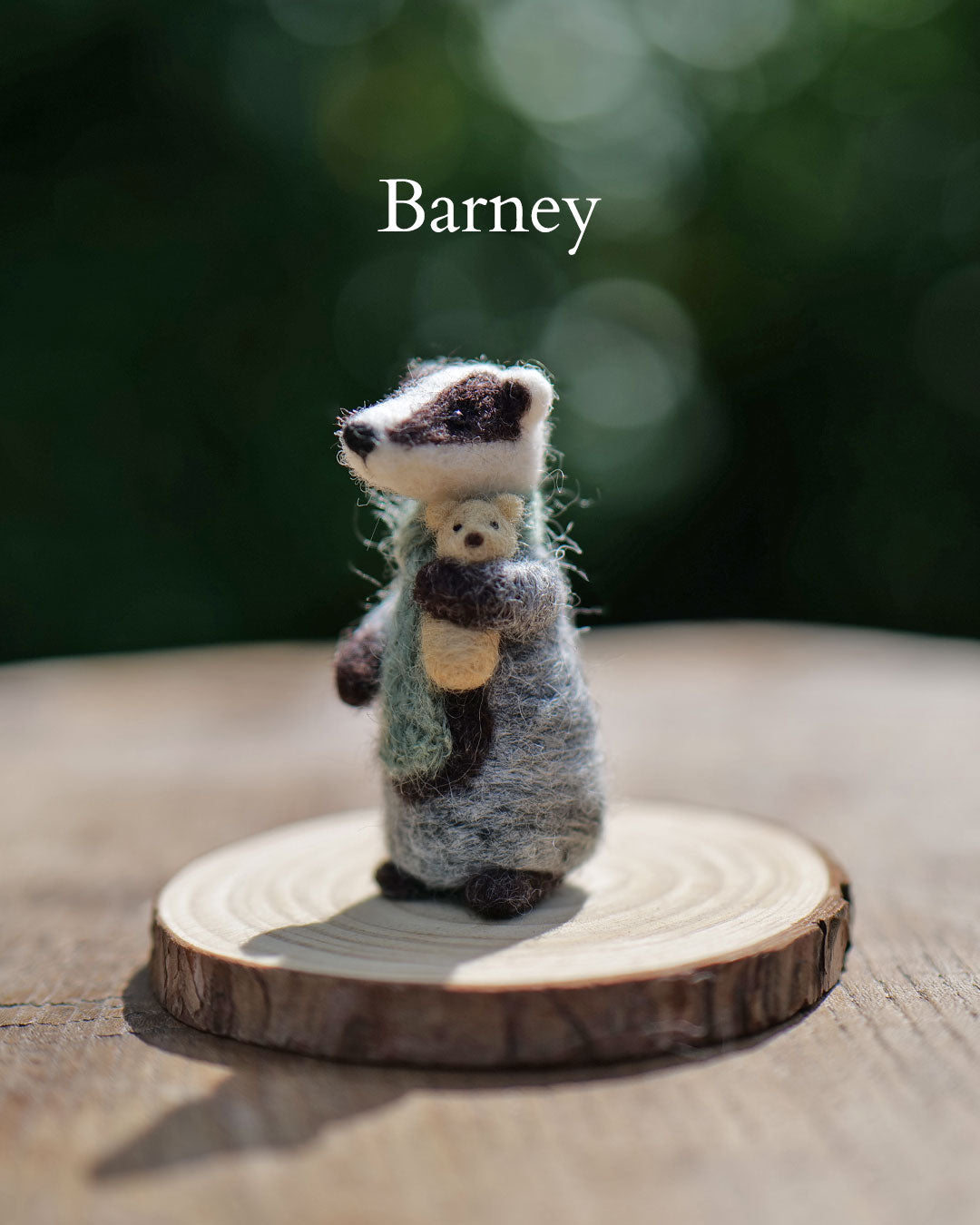 Needle Felted Mini Badgers