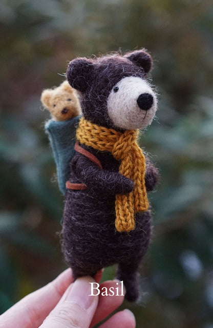 Needle Felted Black Bears