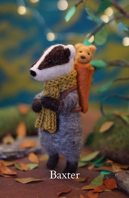 Needle Felted Badgers
