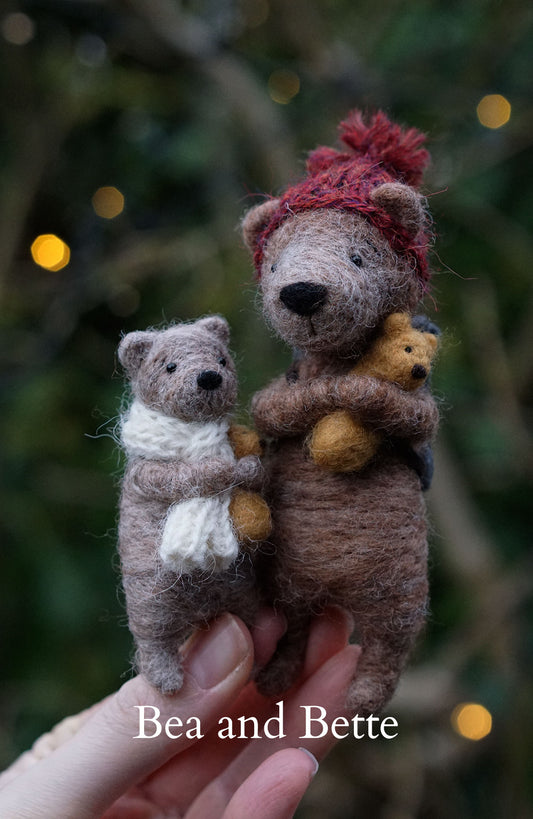 Needle Felted Bear Families