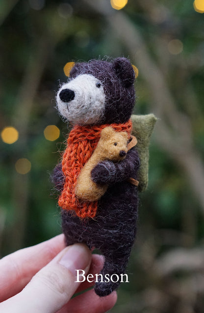 Needle Felted Bears - Black Bears