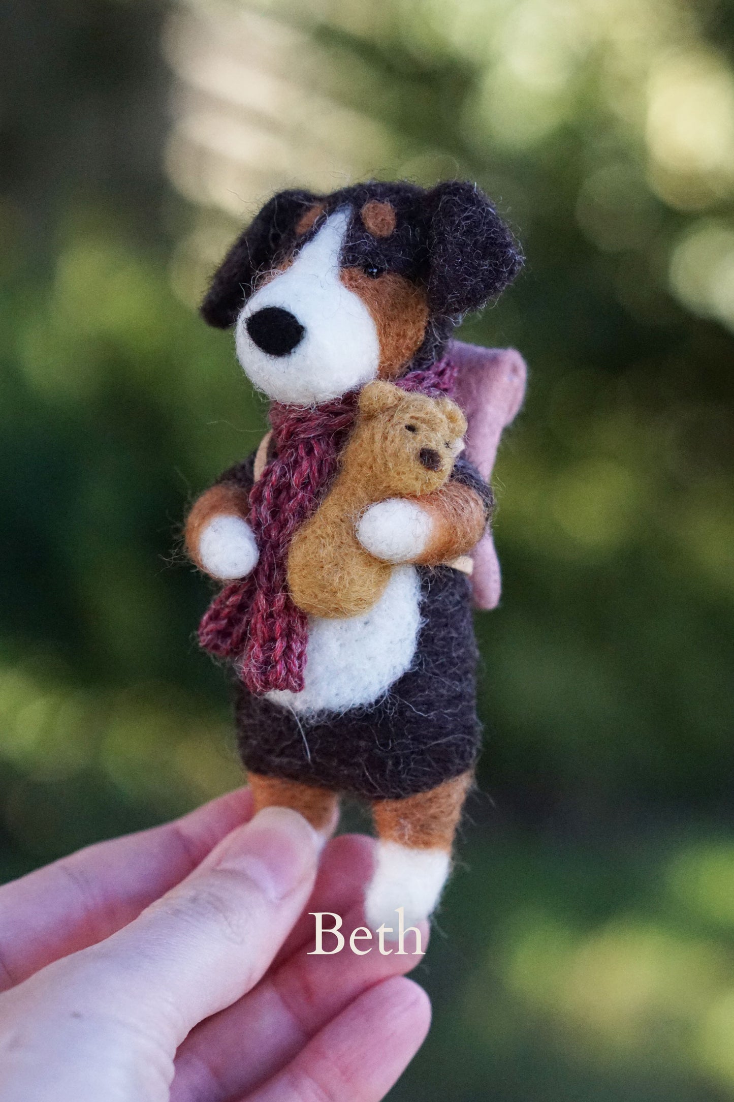 Needle Felted Dogs - Bernese Mountain Dogs