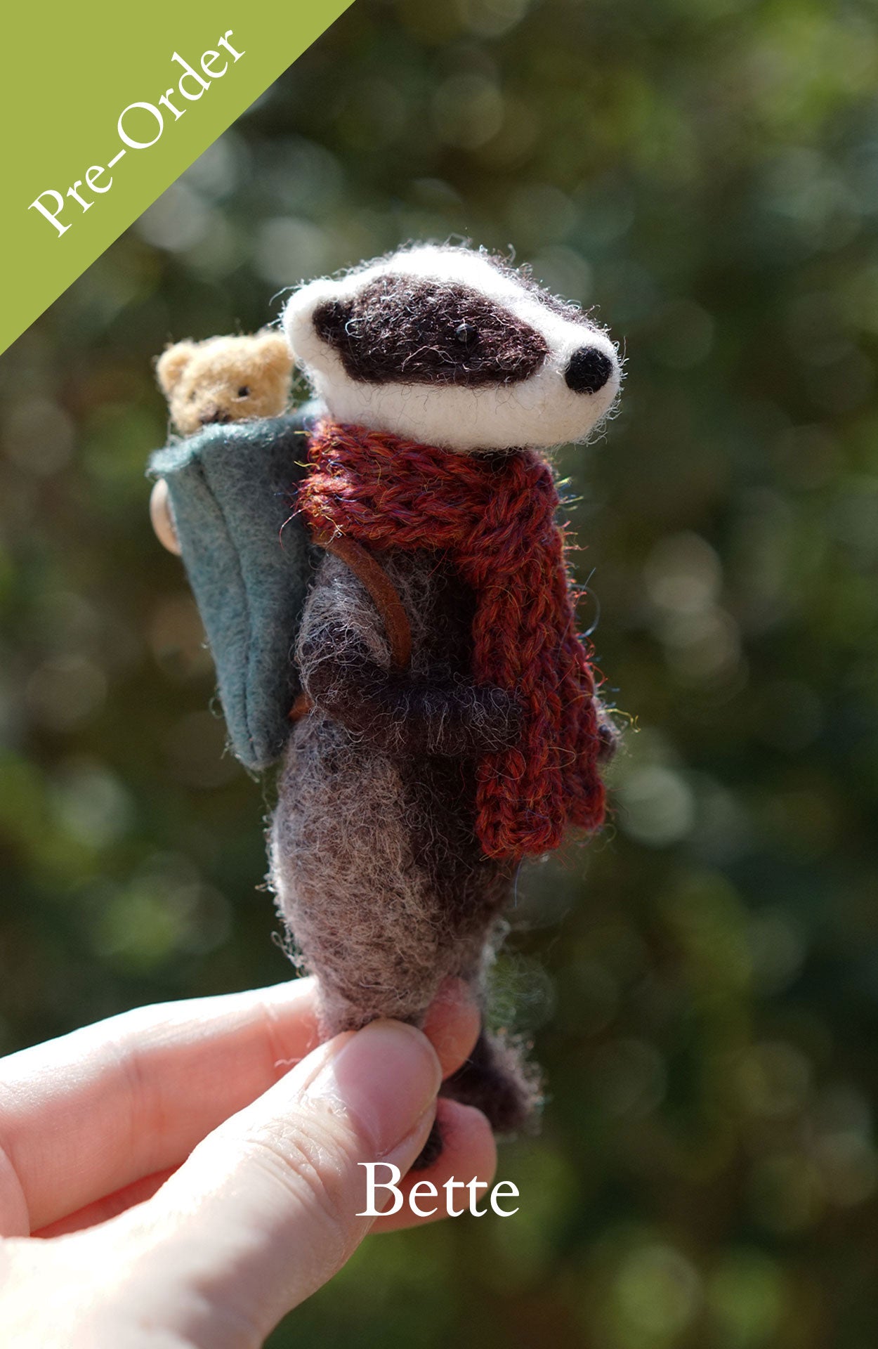 Pre-Order: Needle Felted Badgers