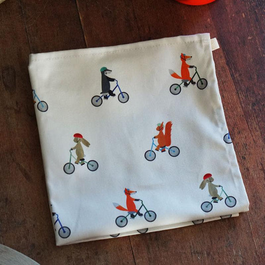 Woodlanders Bicycle Buddies Tea Towel