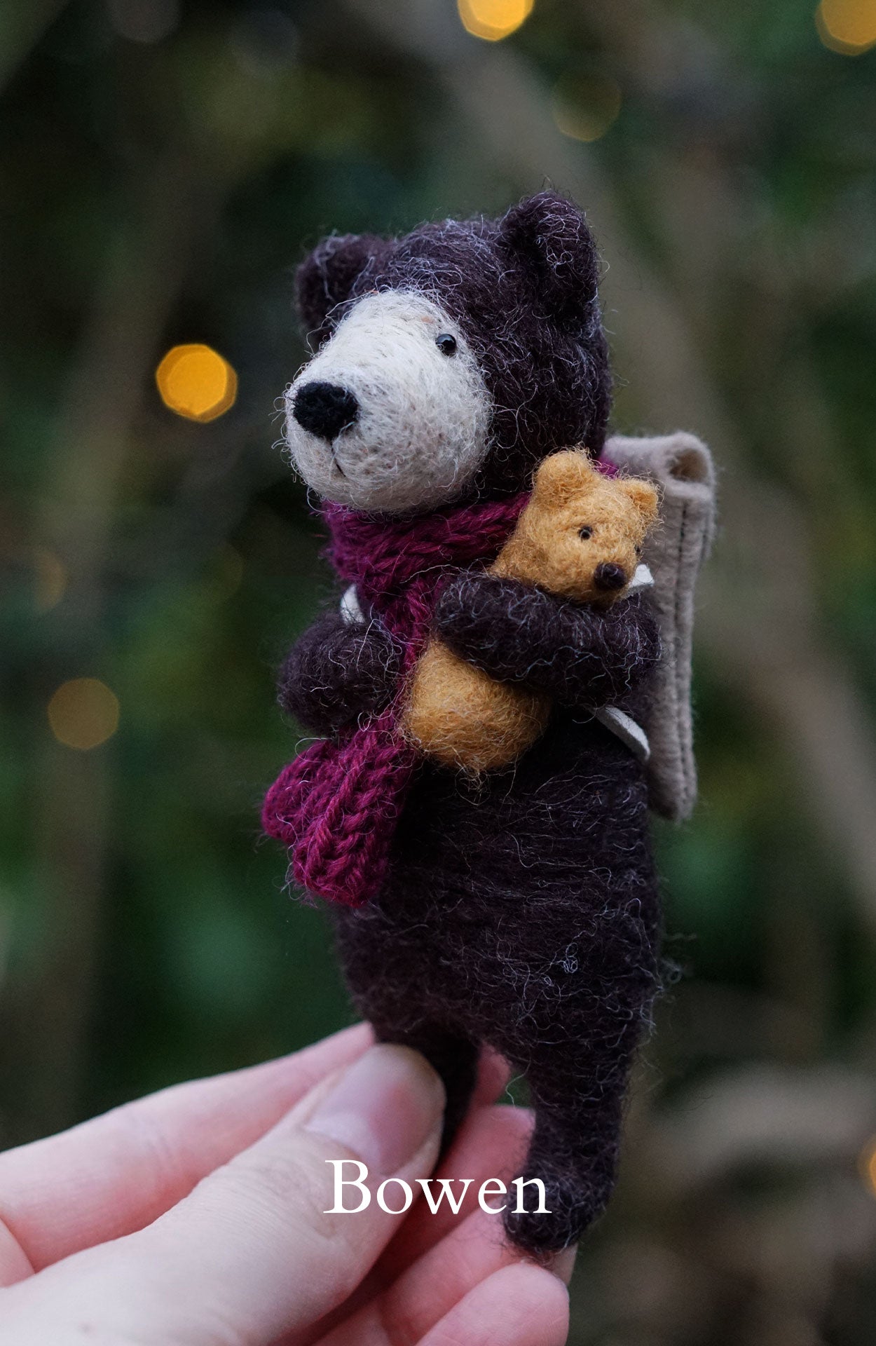 Needle Felted Bears - Black Bears