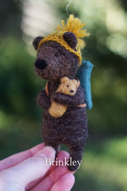 Needle Felted Bears - Dark Brown Bears