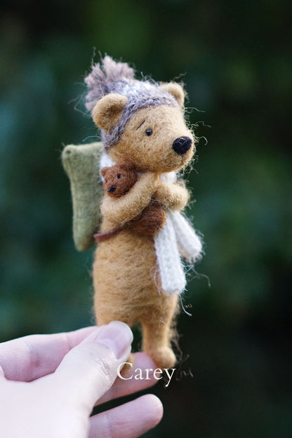 Needle Felted Christmas Teds