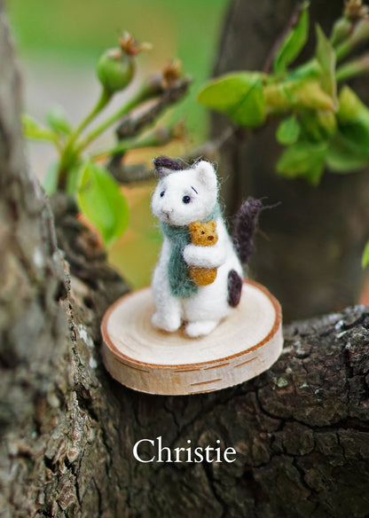 Needle Felted Miniature Cat