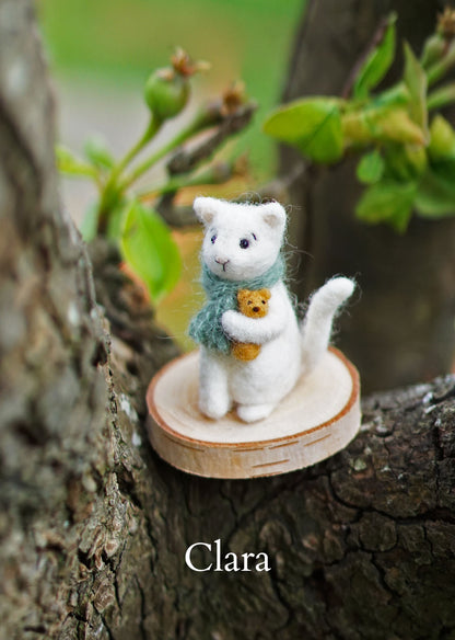 Needle Felted Miniature Cat