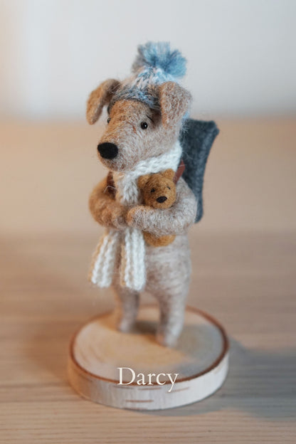 Needle Felted Christmas Dog