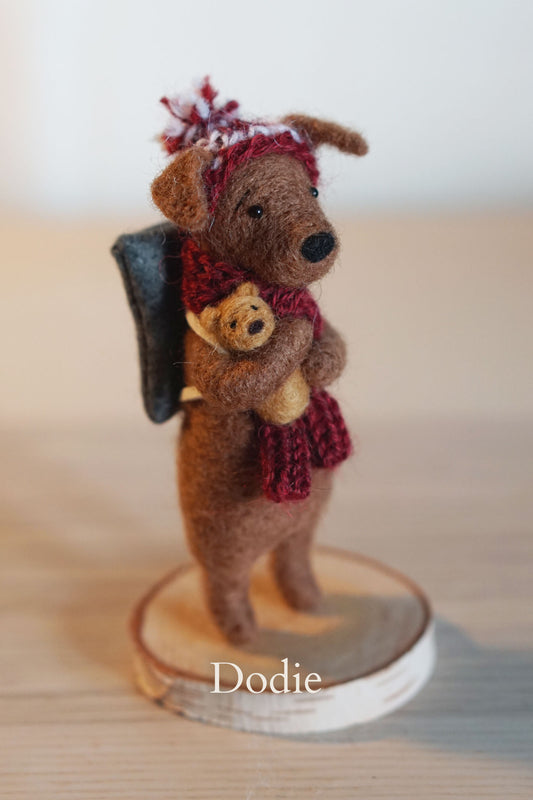 Needle Felted Christmas Dog