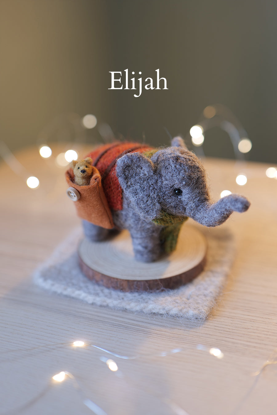 Needle Felted Elephants