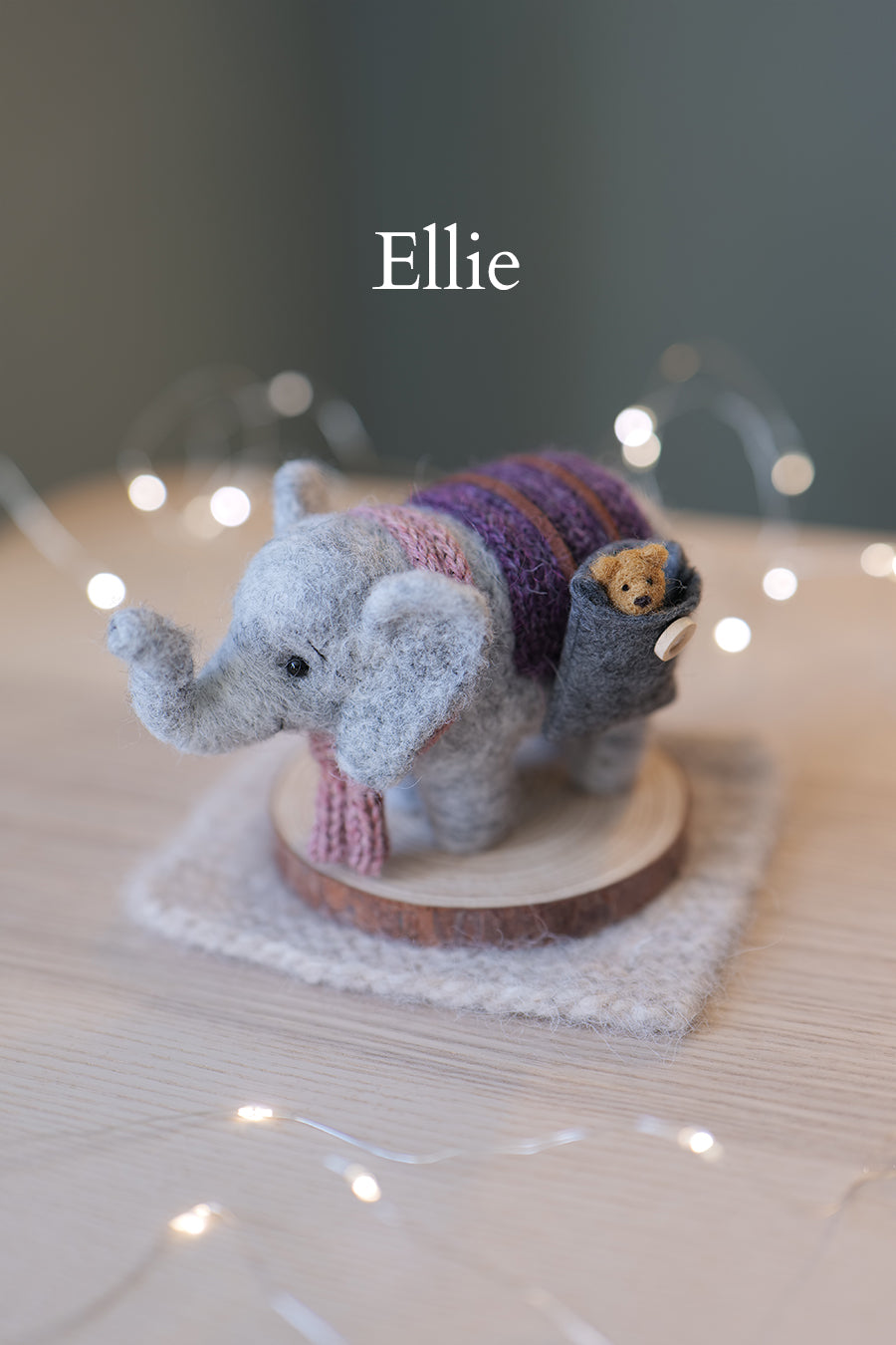 Needle Felted Elephants