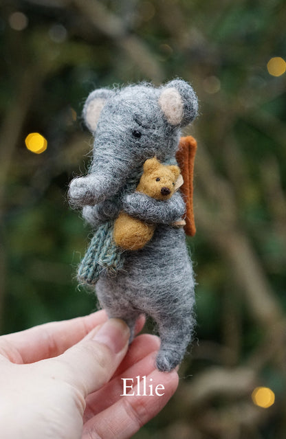 Needle Felted Elephants