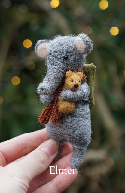 Needle Felted Elephants