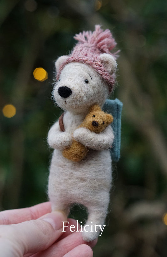 Needle Felted Bears - Fawn Bears