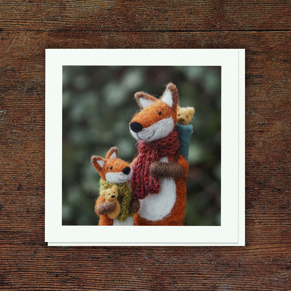 Fox Family Greetings Card