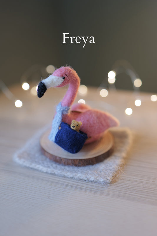 Needle Felted Flamingos