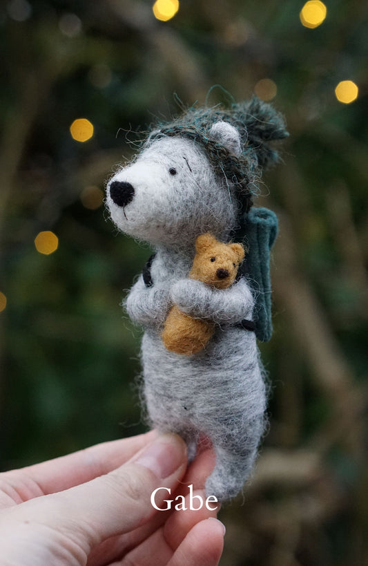 Needle Felted Bears - Grey Bears