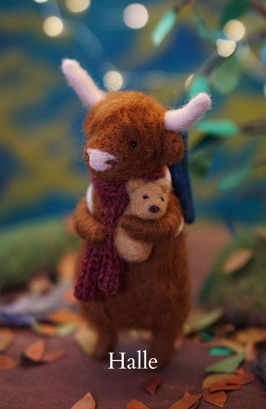Needle Felted Highland Cows