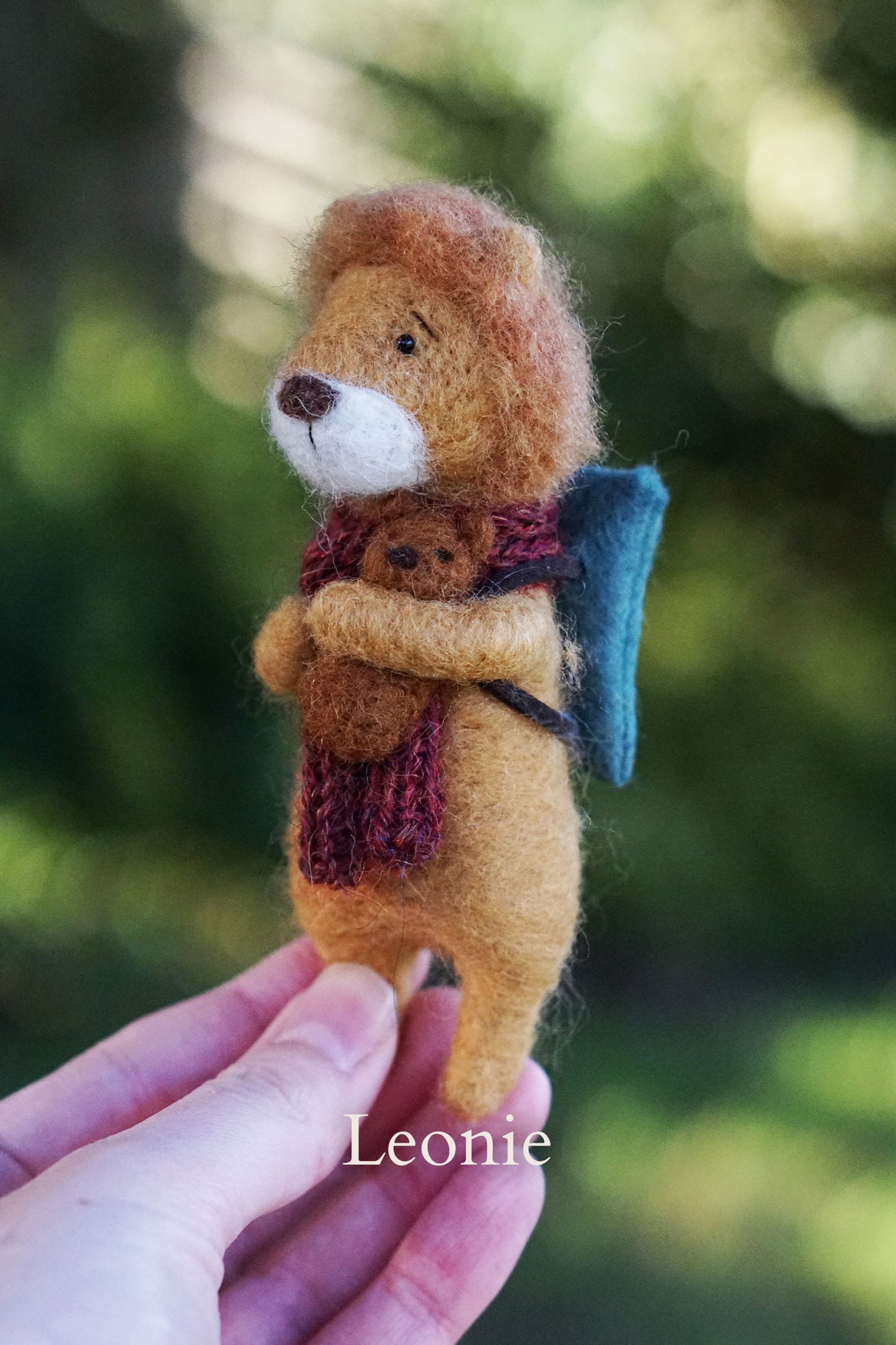 Needle Felted Lions