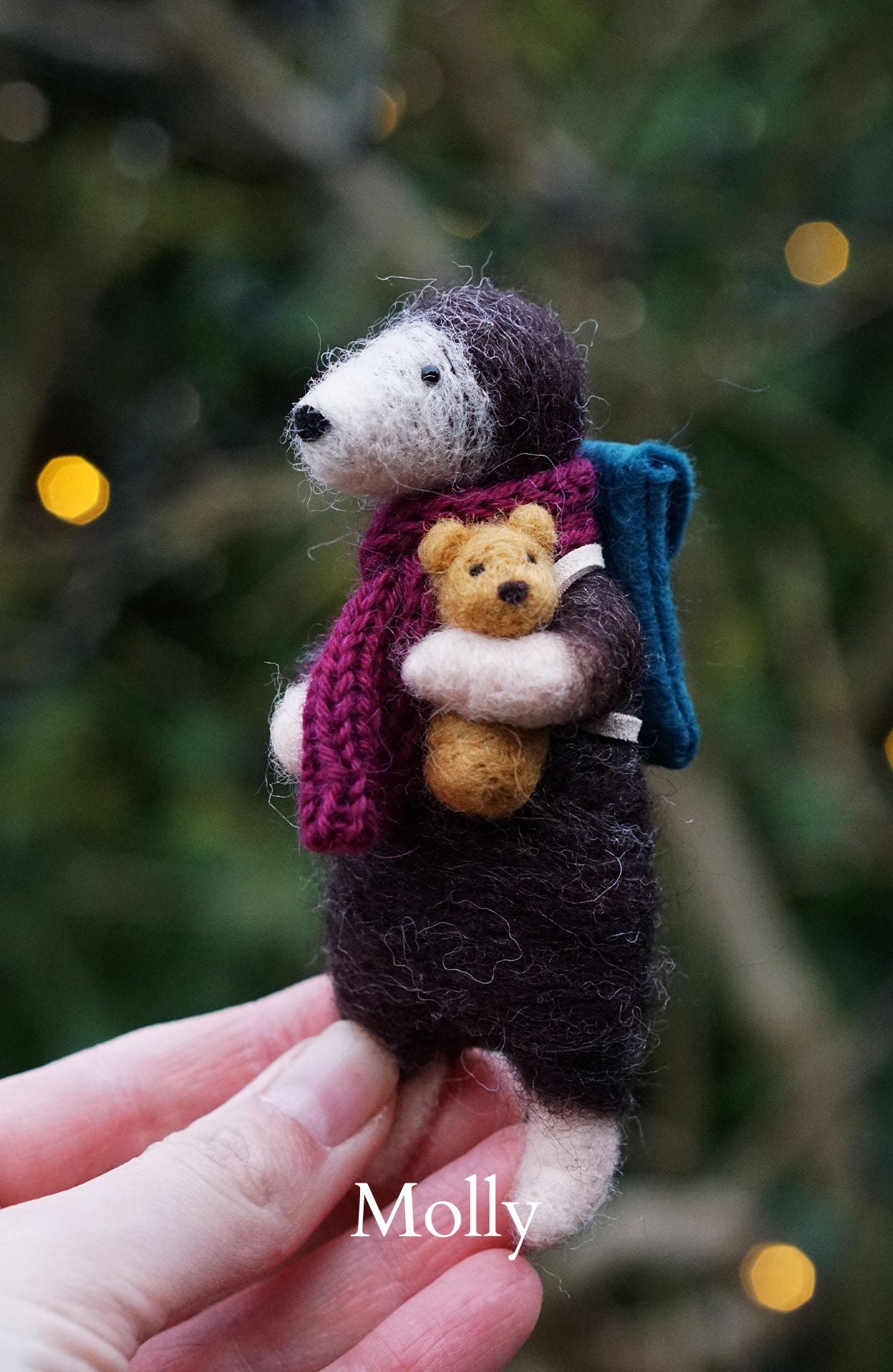 Needle Felted Moles