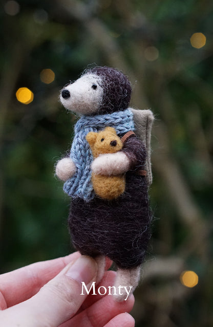 Needle Felted Moles