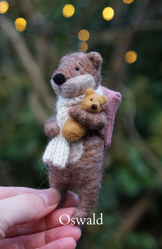 Needle Felted Otters