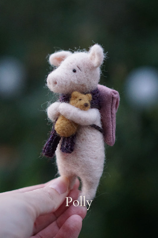 Needle Felted Pigs