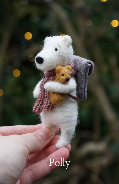 Needle Felted Polar Bears