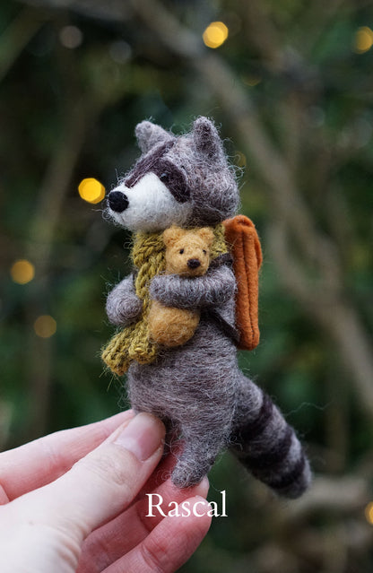 Needle Felted Raccoons