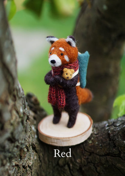 Needle Felted Red Pandas