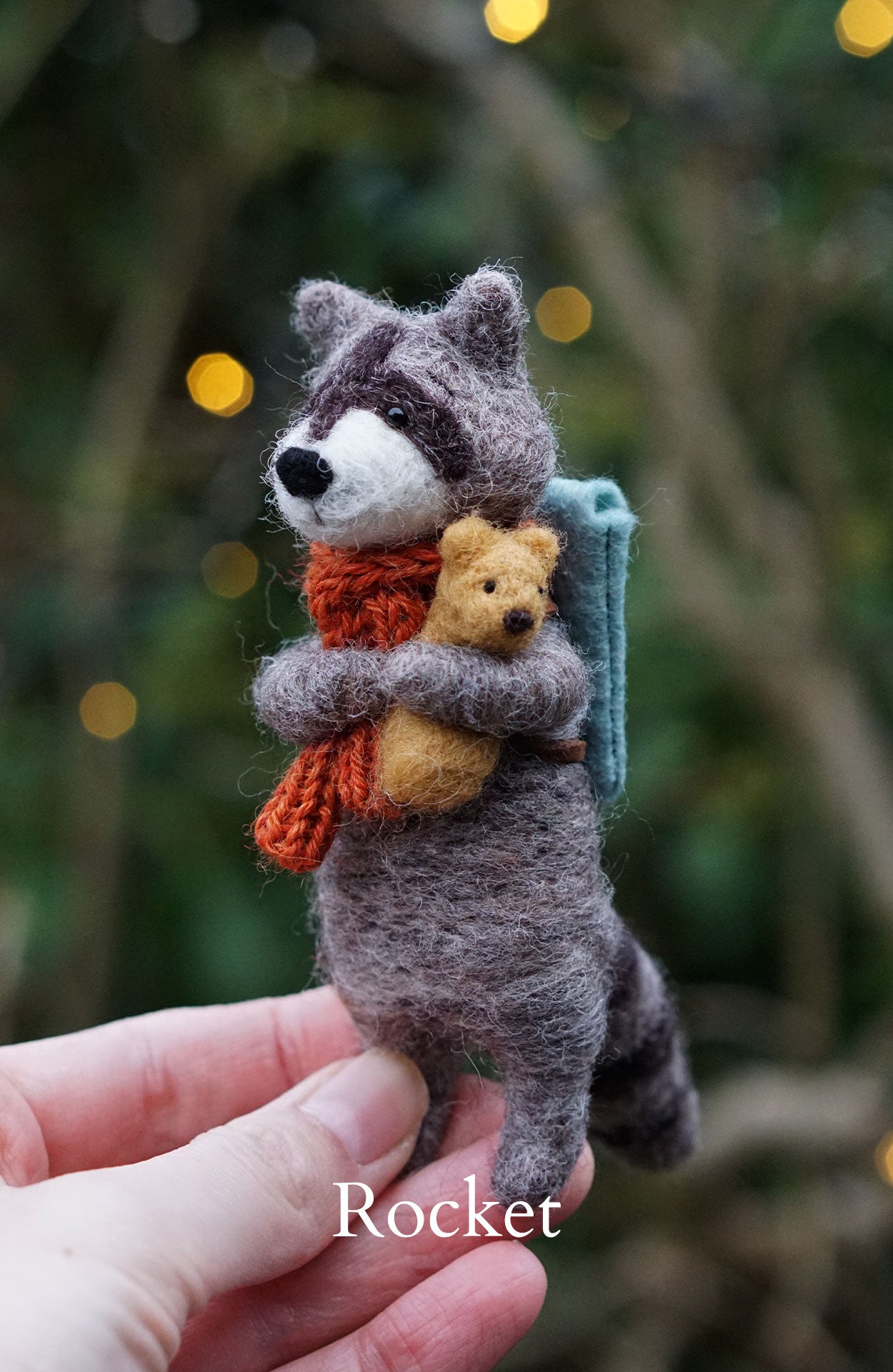 Needle Felted Raccoons