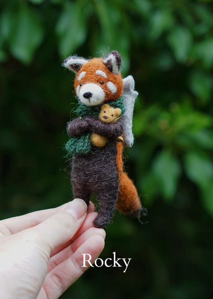 Needle Felted Red Pandas