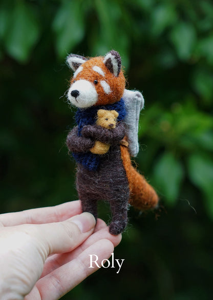 Needle Felted Red Pandas