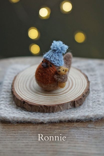 Needle Felted Junior Robins