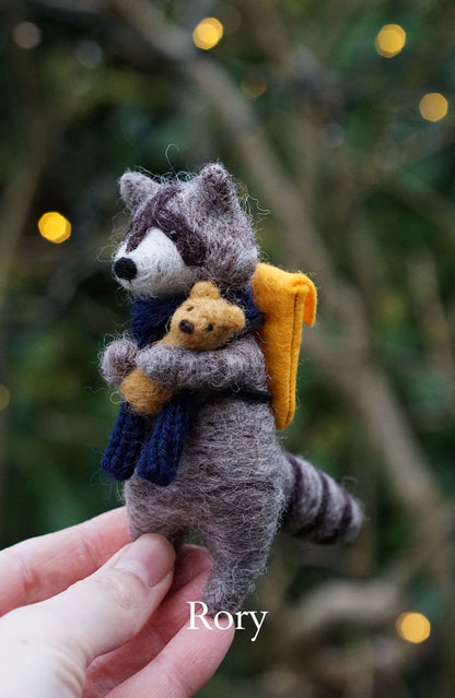 Needle Felted Raccoons