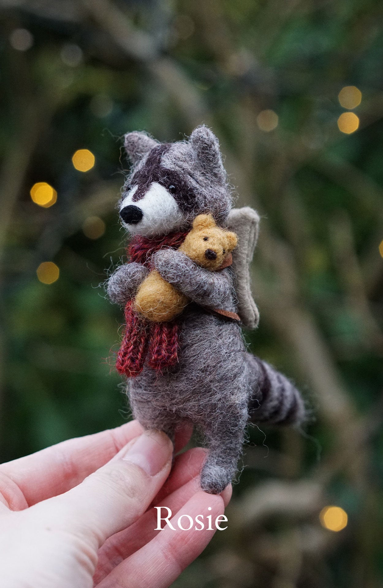 Needle Felted Raccoons