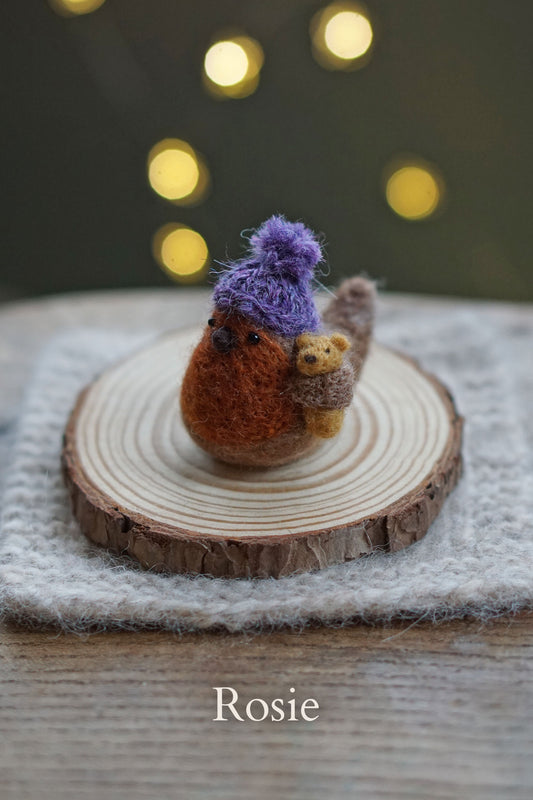 Needle Felted Junior Robins