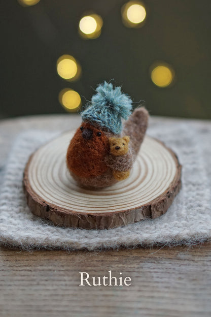 Needle Felted Junior Robins