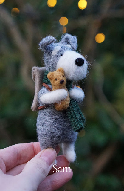 Needle Felted Dogs - Schnauzers