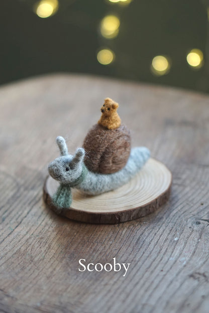 Needle Felted Miniature Snails