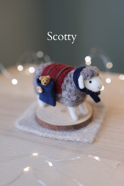 Needle Felted Sheep with Blankets