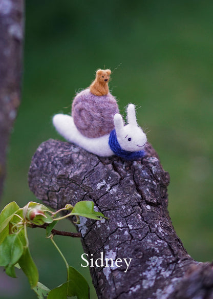 Needle Felted Miniature Snails