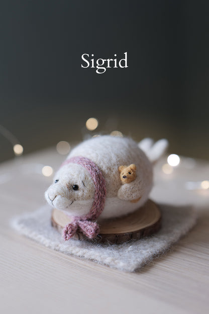 Needle Felted Harbour Seals